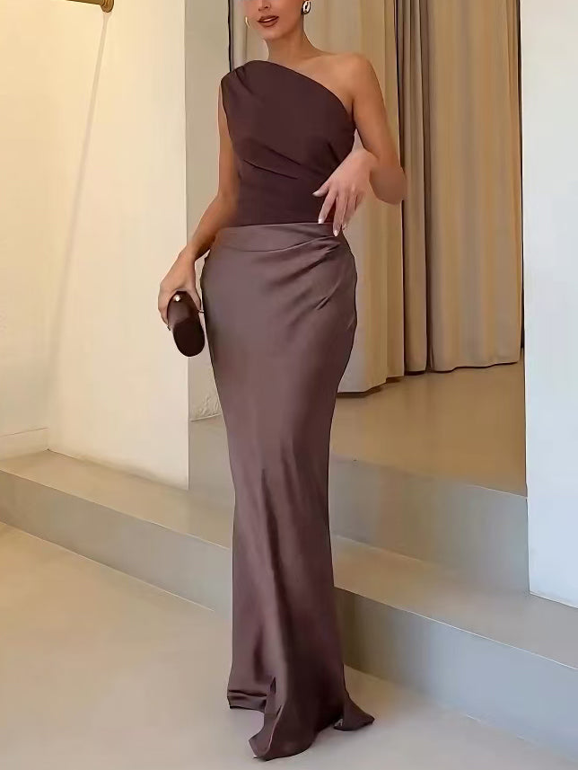 One-Shoulder Maxi Dress