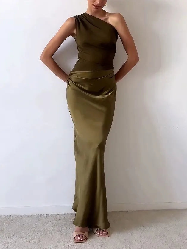 One-Shoulder Maxi Dress