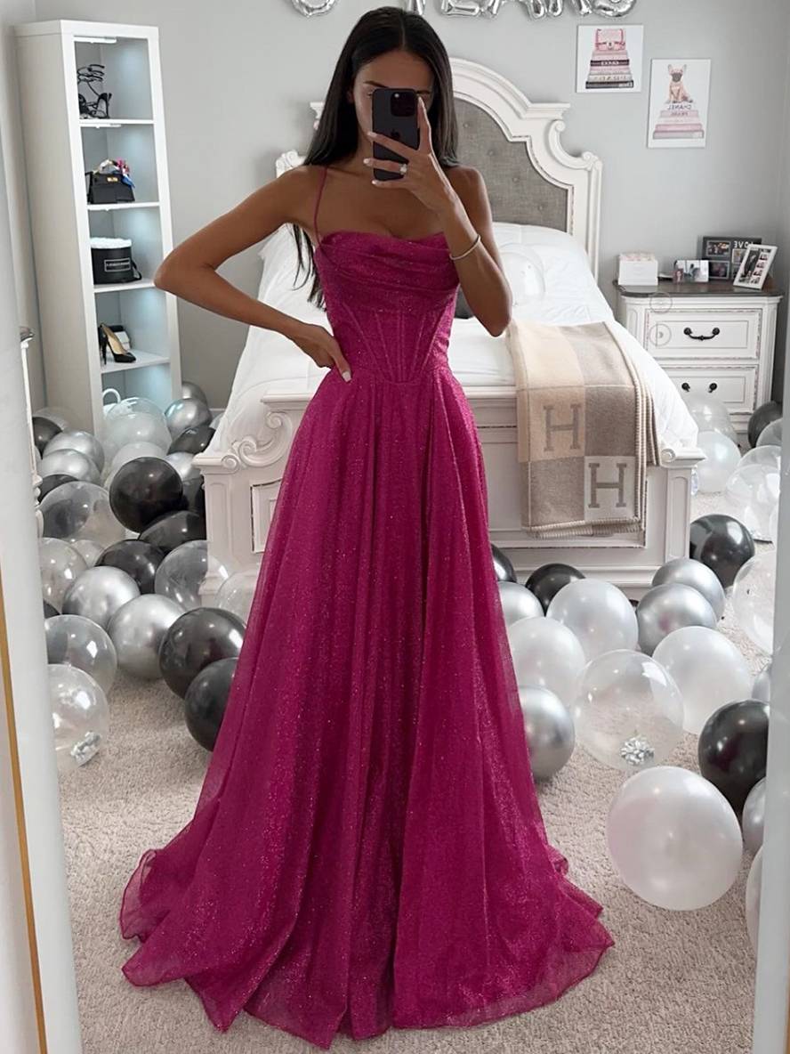 Glitter Tulle Maxi Dress