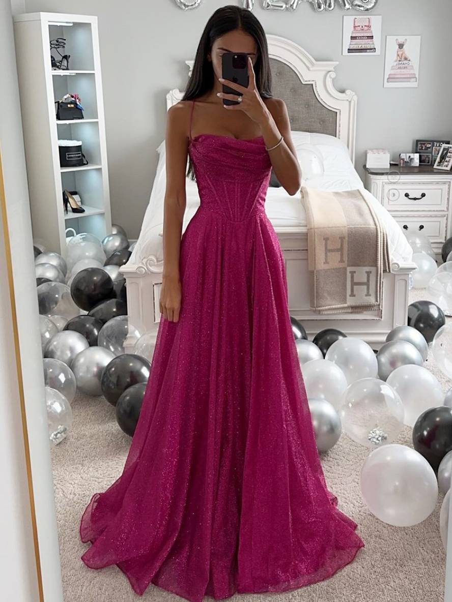 Glitter Tulle Maxi Dress