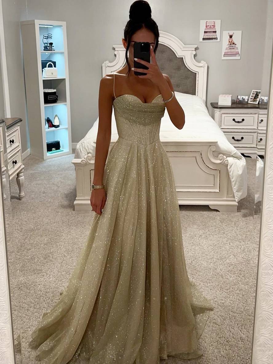 Glitter Tulle Maxi Dress
