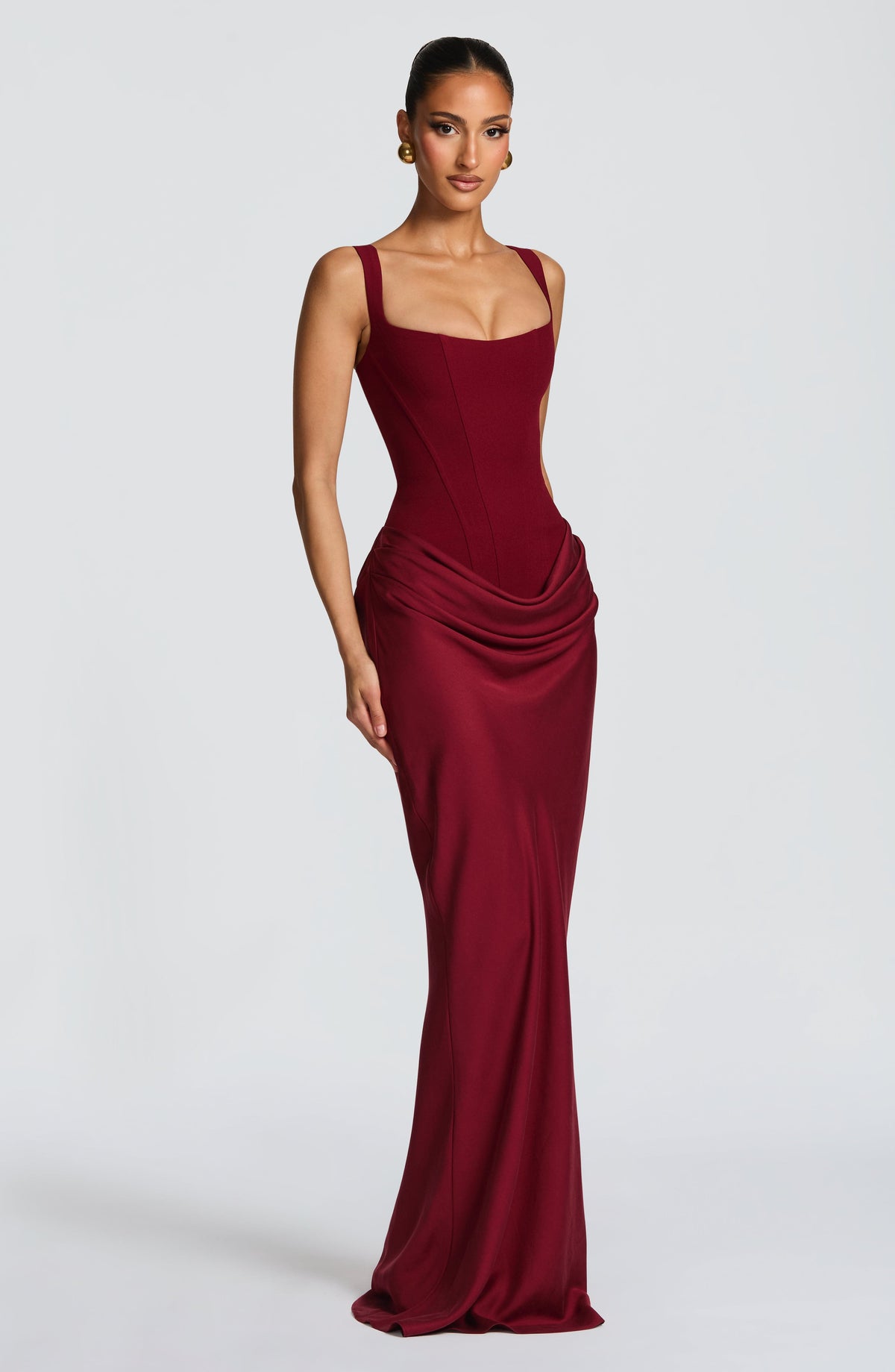 Corset-Bodice Maxi Dress