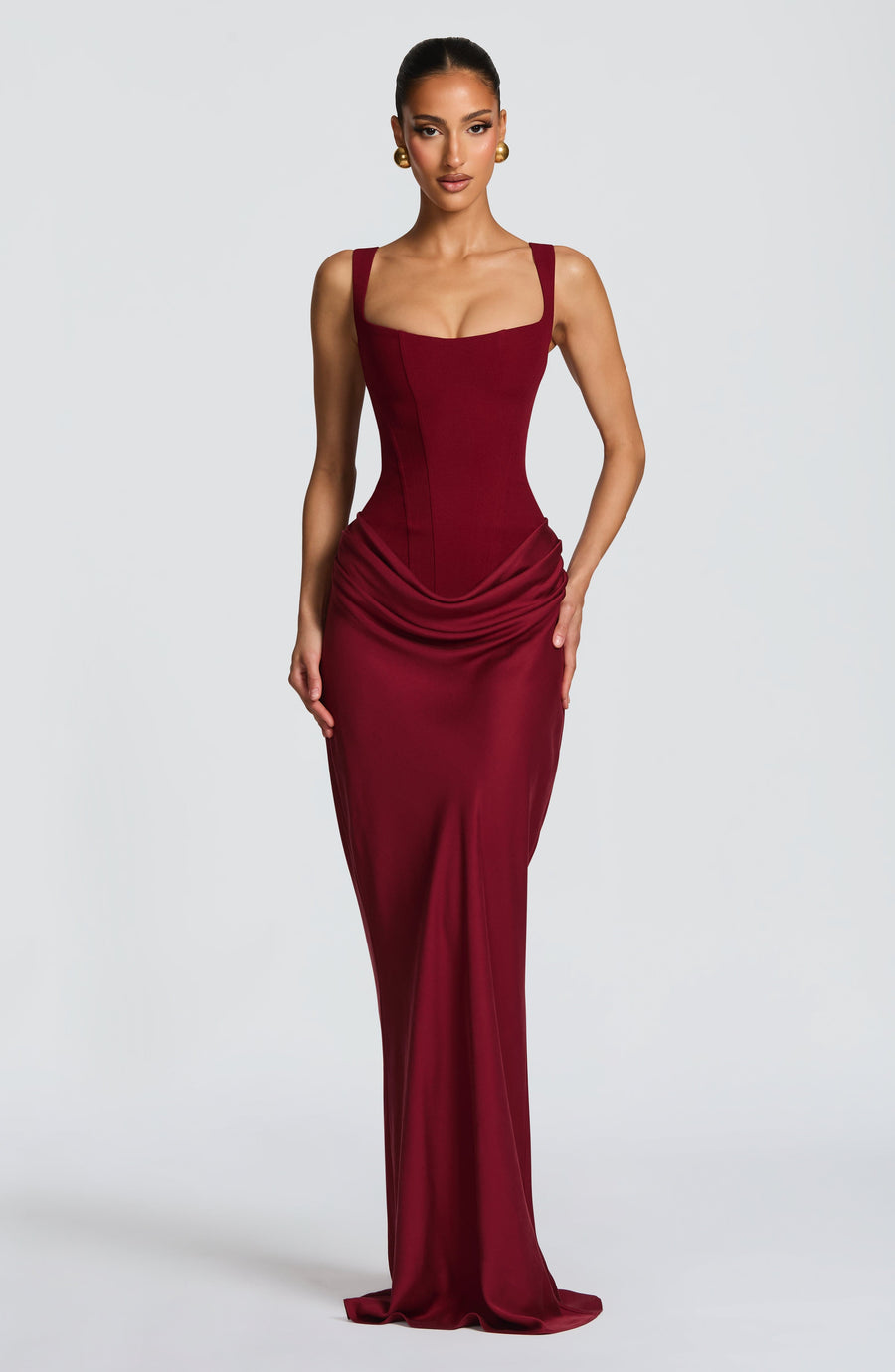 Corset-Bodice Maxi Dress