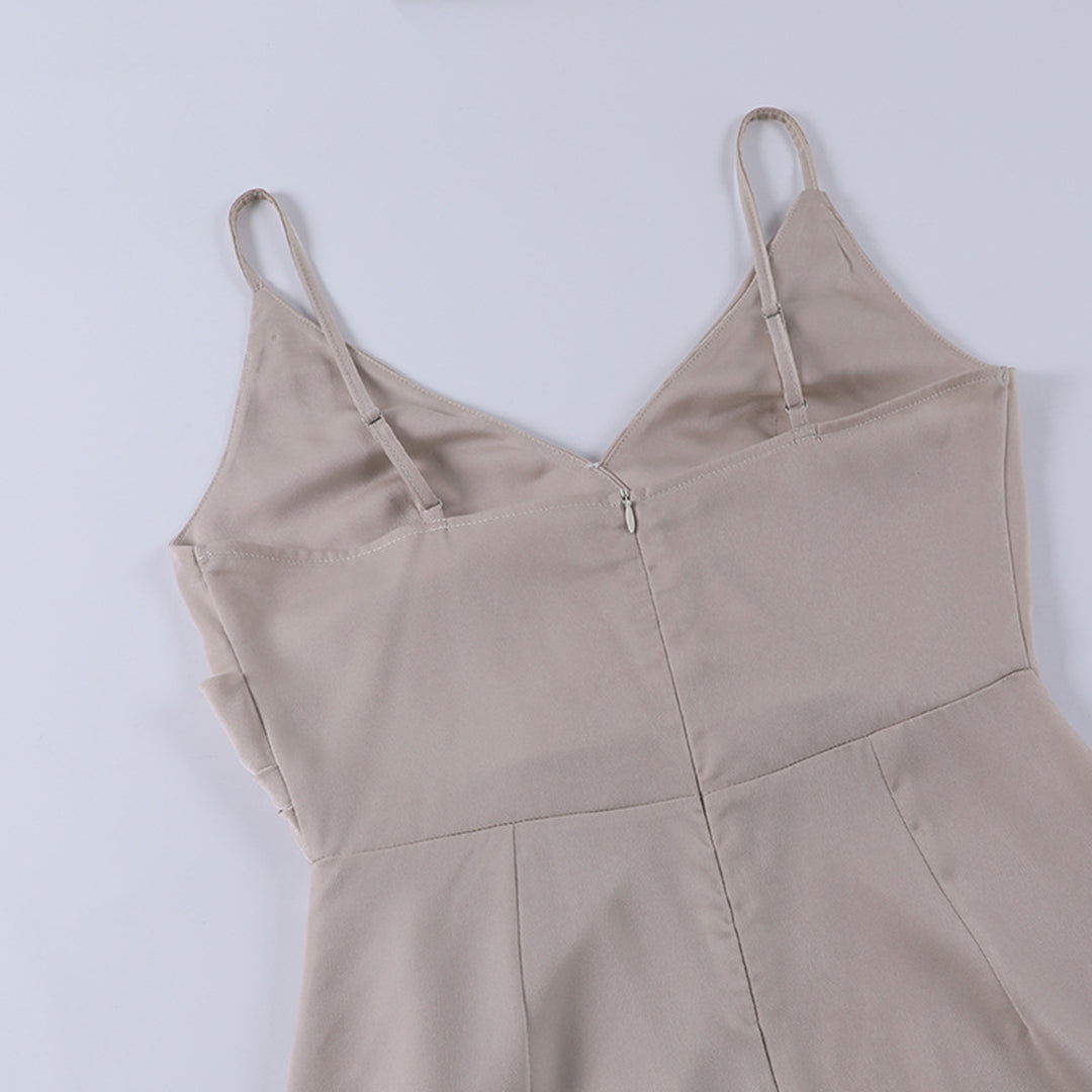 Draped V-Neck Maxi Dress