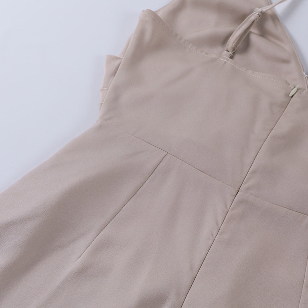 Draped V-Neck Maxi Dress