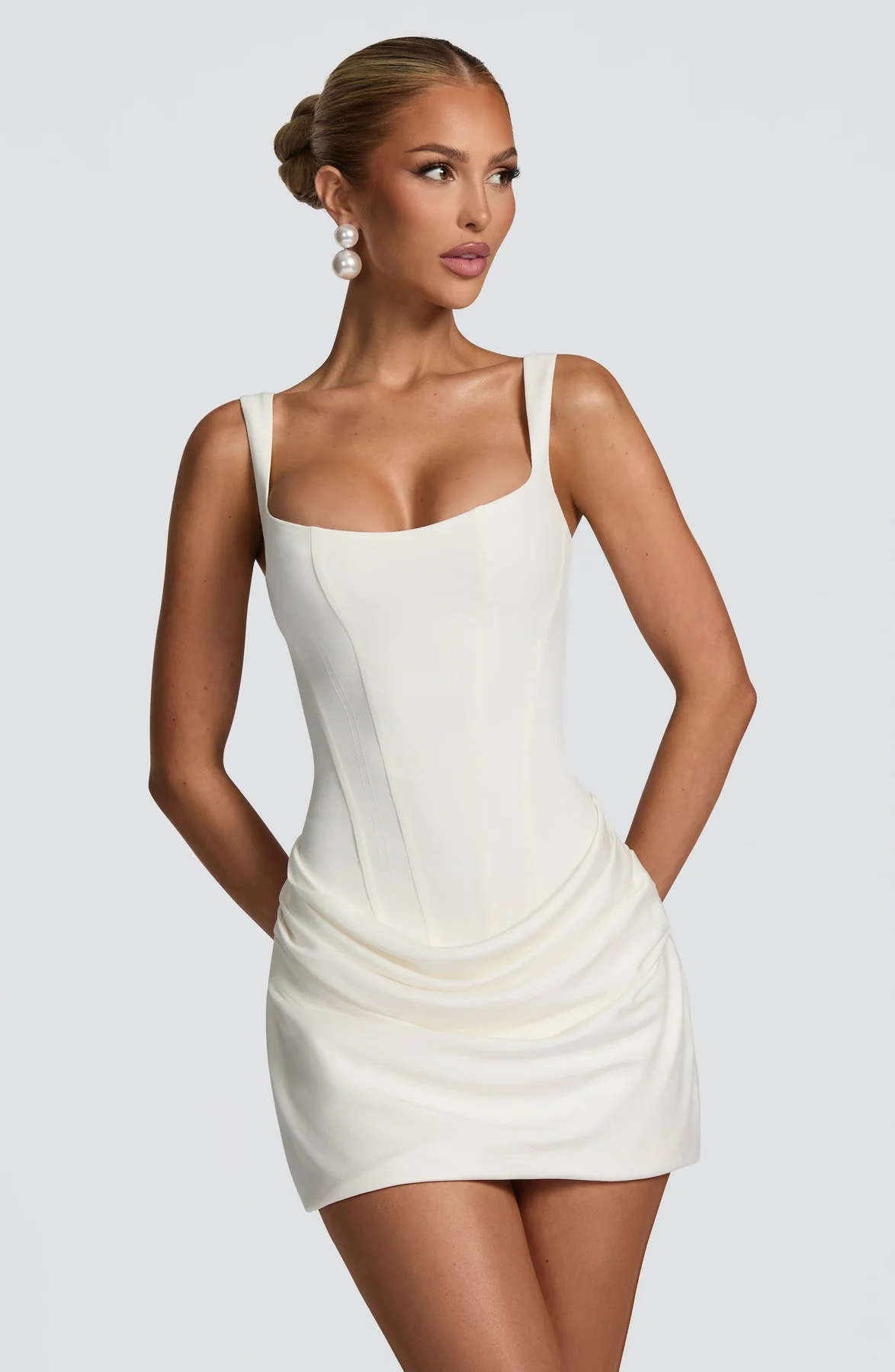 Square-Neck Mini Dress