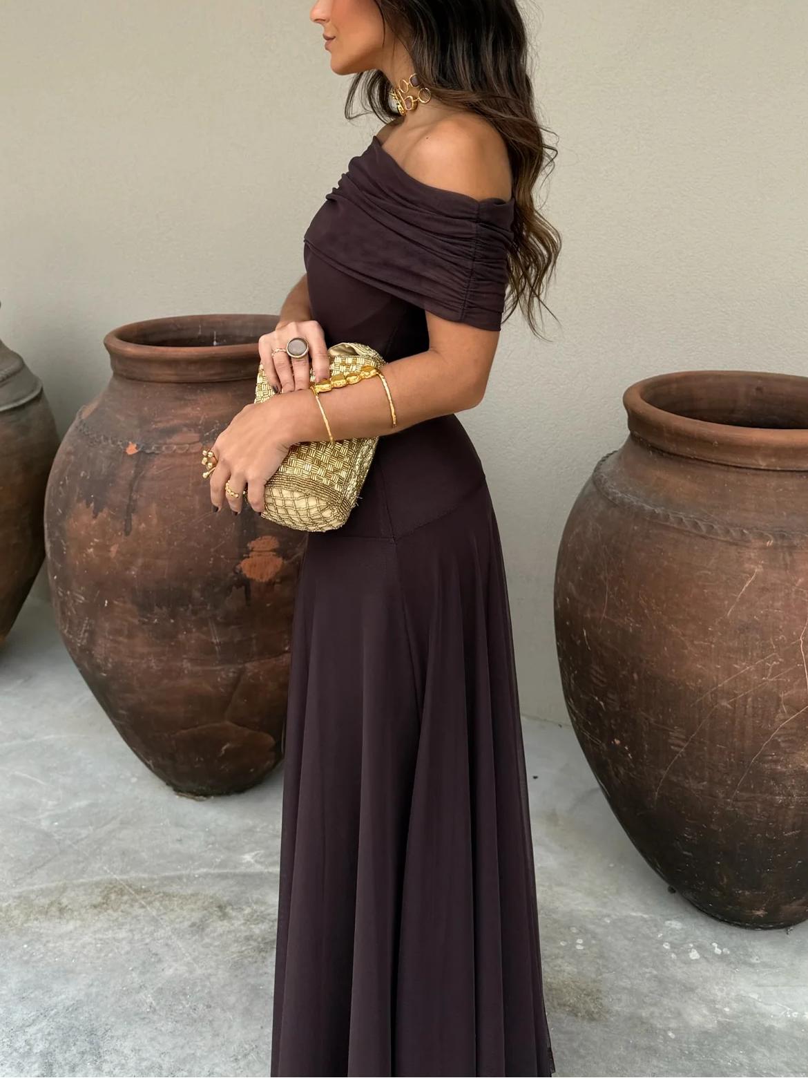 Off-Shoulder Maxi Dress