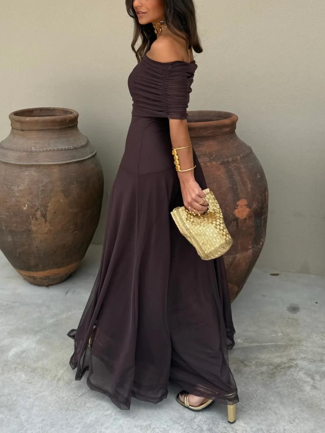 Off-Shoulder Maxi Dress