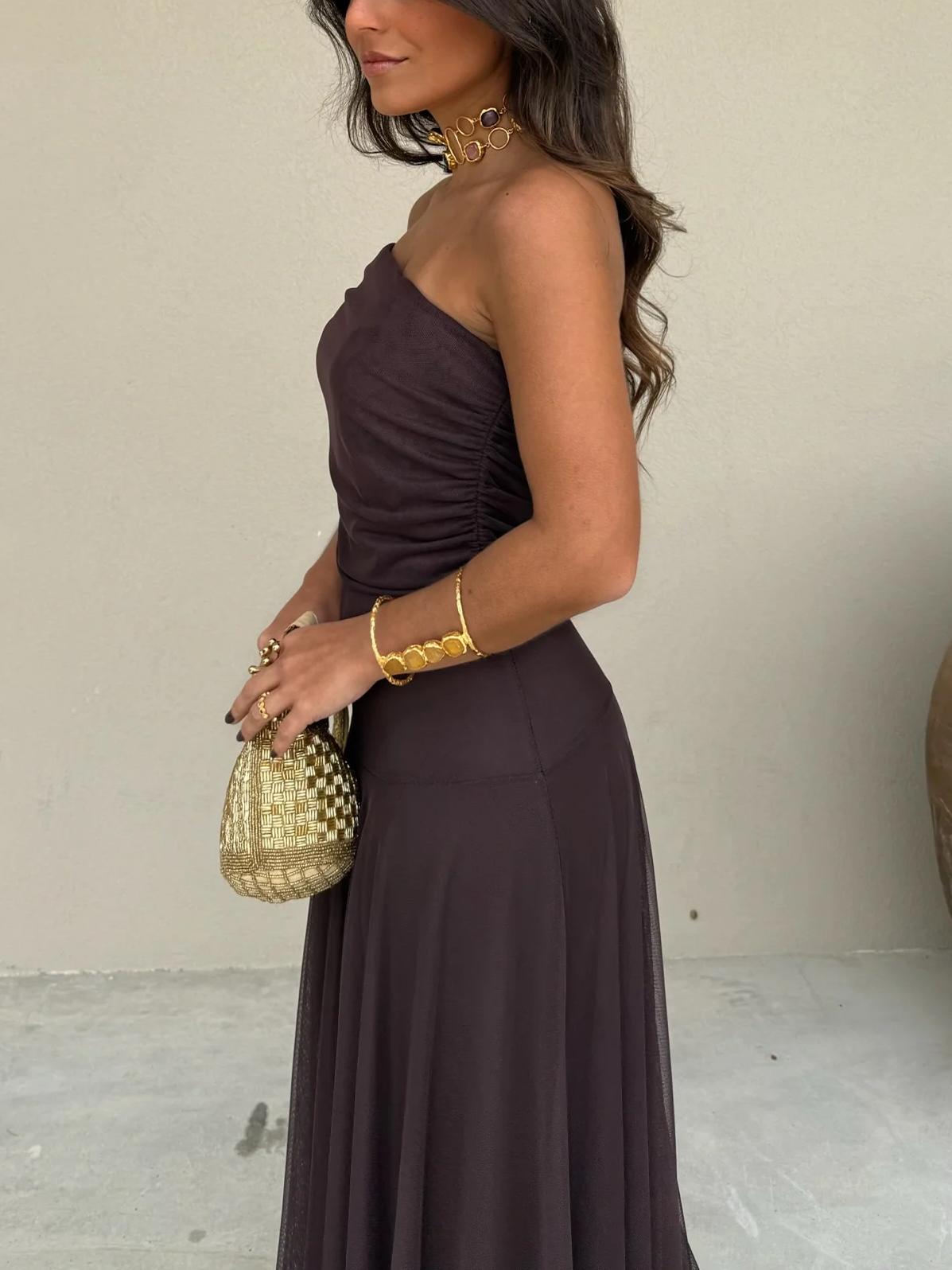 Off-Shoulder Maxi Dress