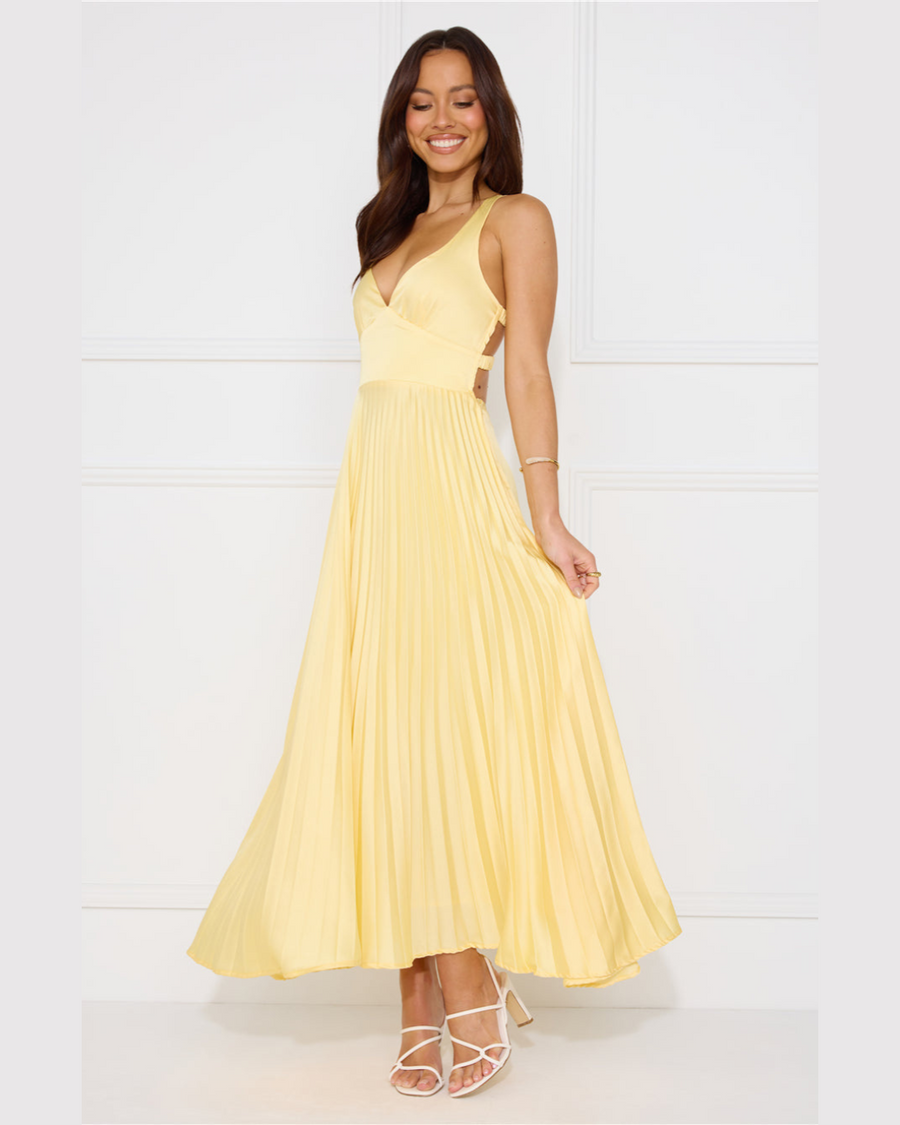 Pleated Maxi Dress