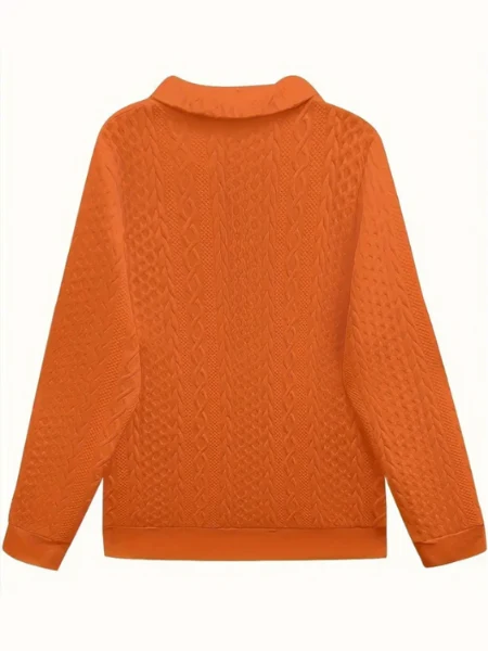 Cable Knit Jumper with Full Front Zip
