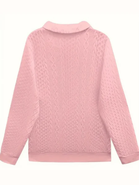Cable Knit Jumper with Full Front Zip