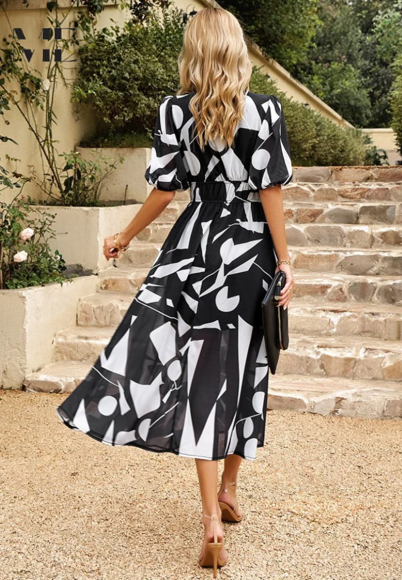 Dress with Botanical Floral Print