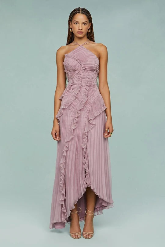 Halter Pleated Dress