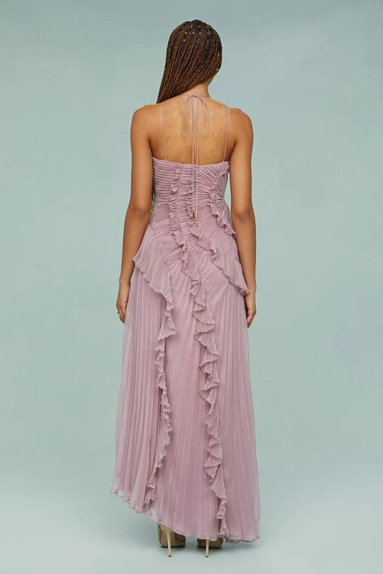 Halter Pleated Dress