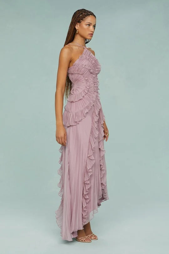 Halter Pleated Dress