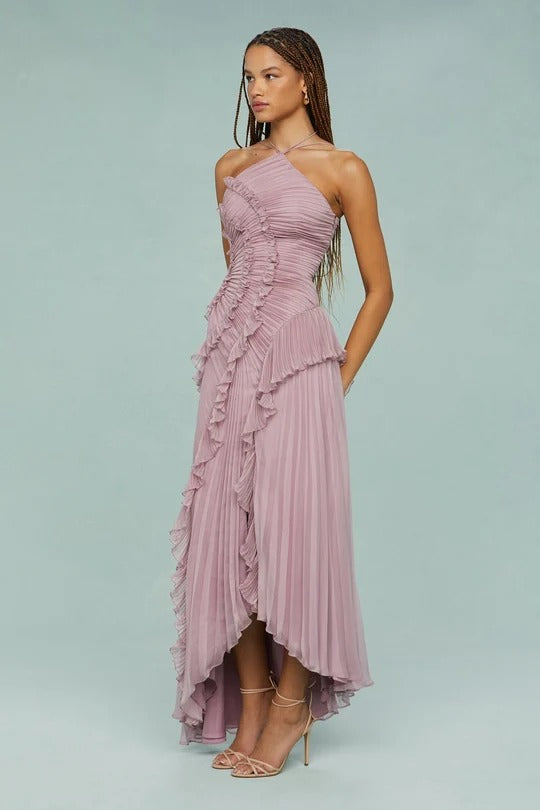 Halter Pleated Dress