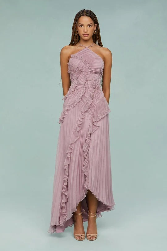 Halter Pleated Dress