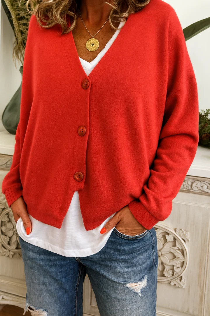 Cardigan in Lightweight Knit for Layering