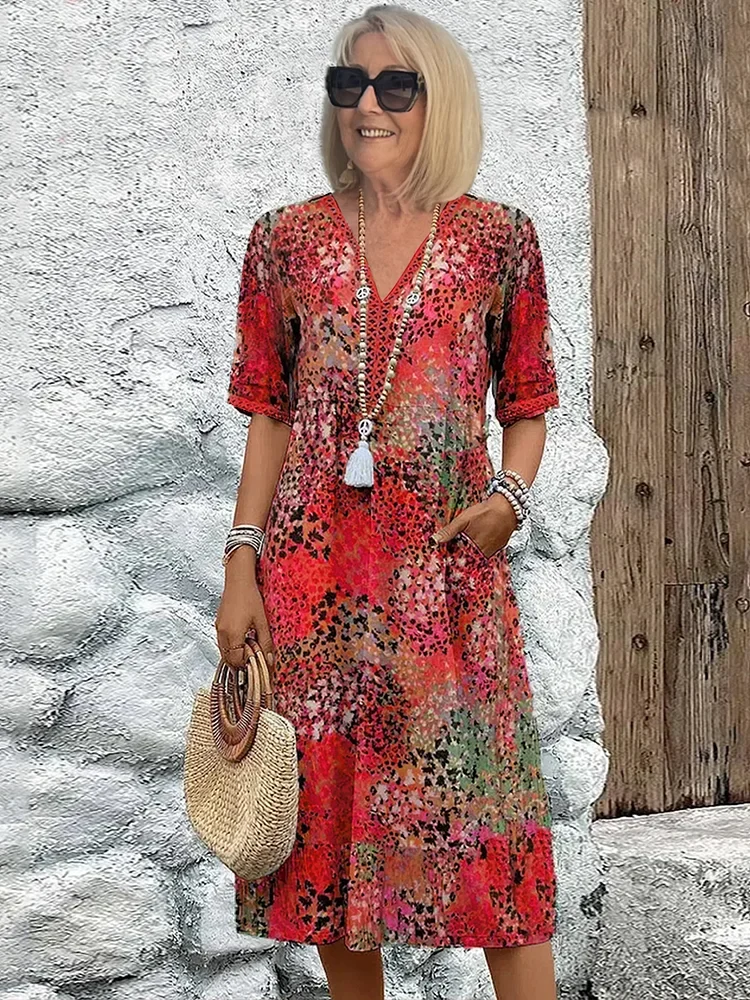 Colourful Midi Dress