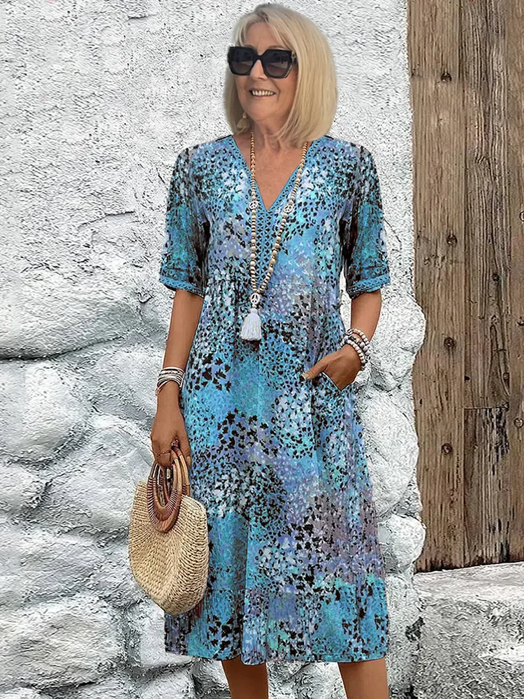 Colourful Midi Dress