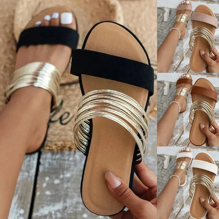 Plush Cushioned Suede Sandals