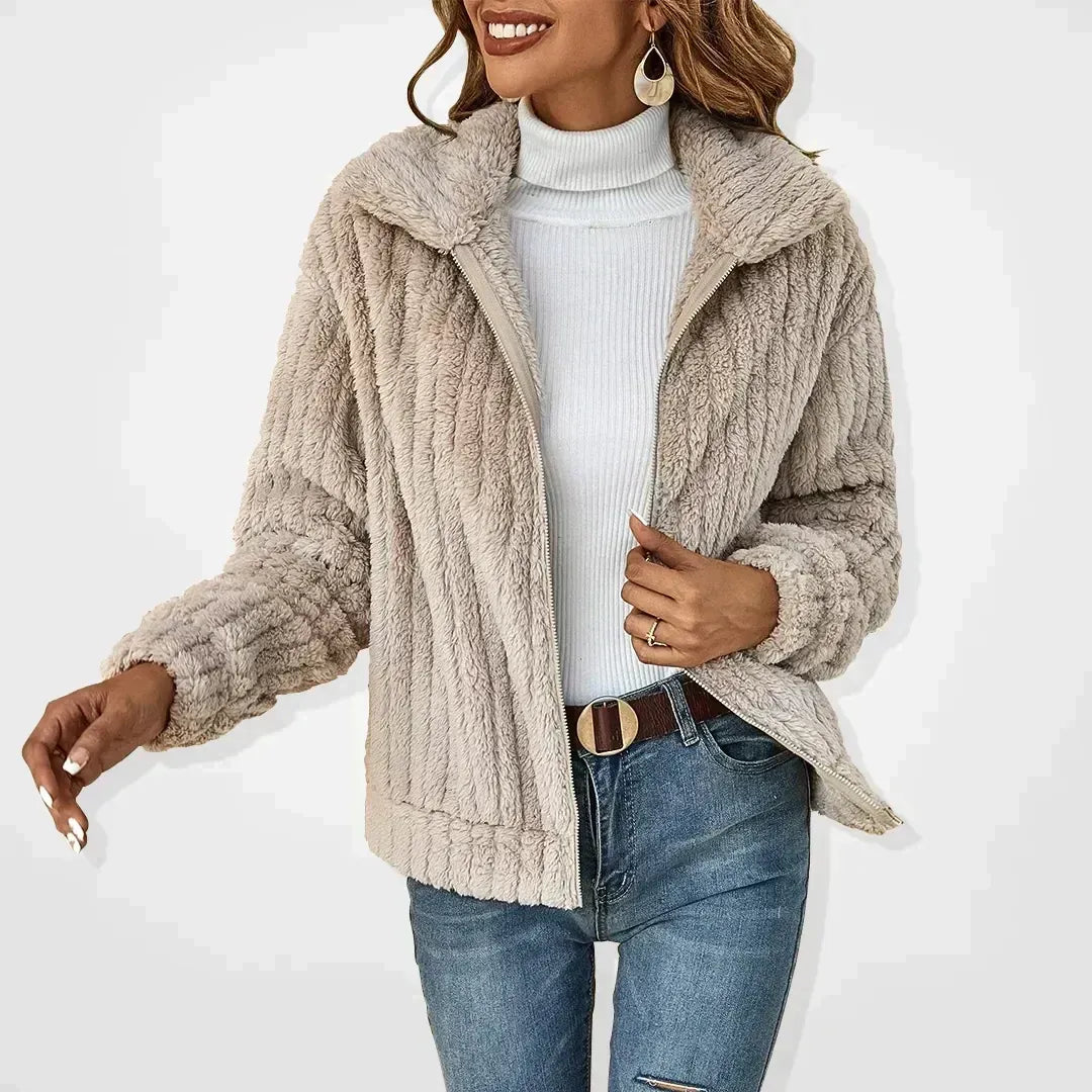 Oversized Cardigan with Fluffy Brushed Surface