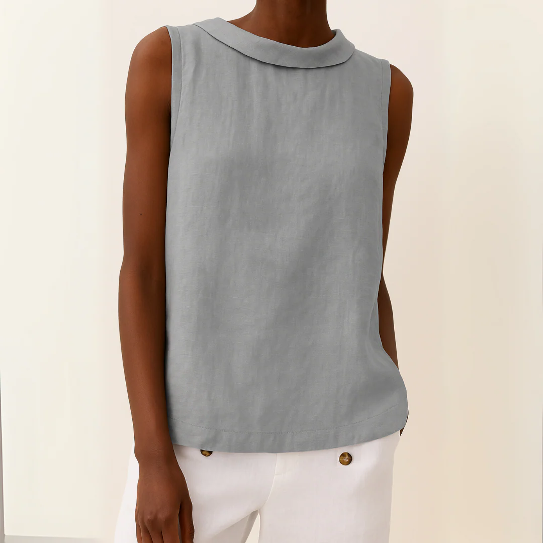 Roll Collar Top
