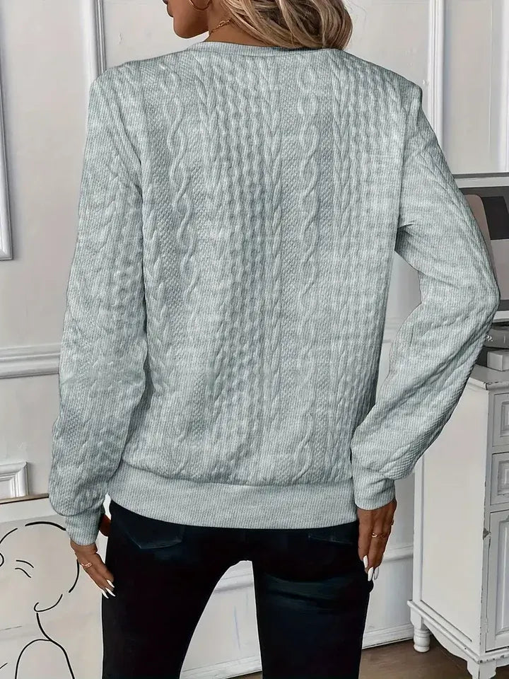 Cable Knit Jumper with Full Front Zip