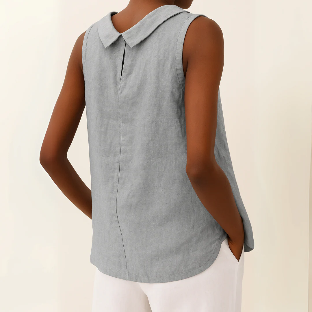 Roll Collar Top
