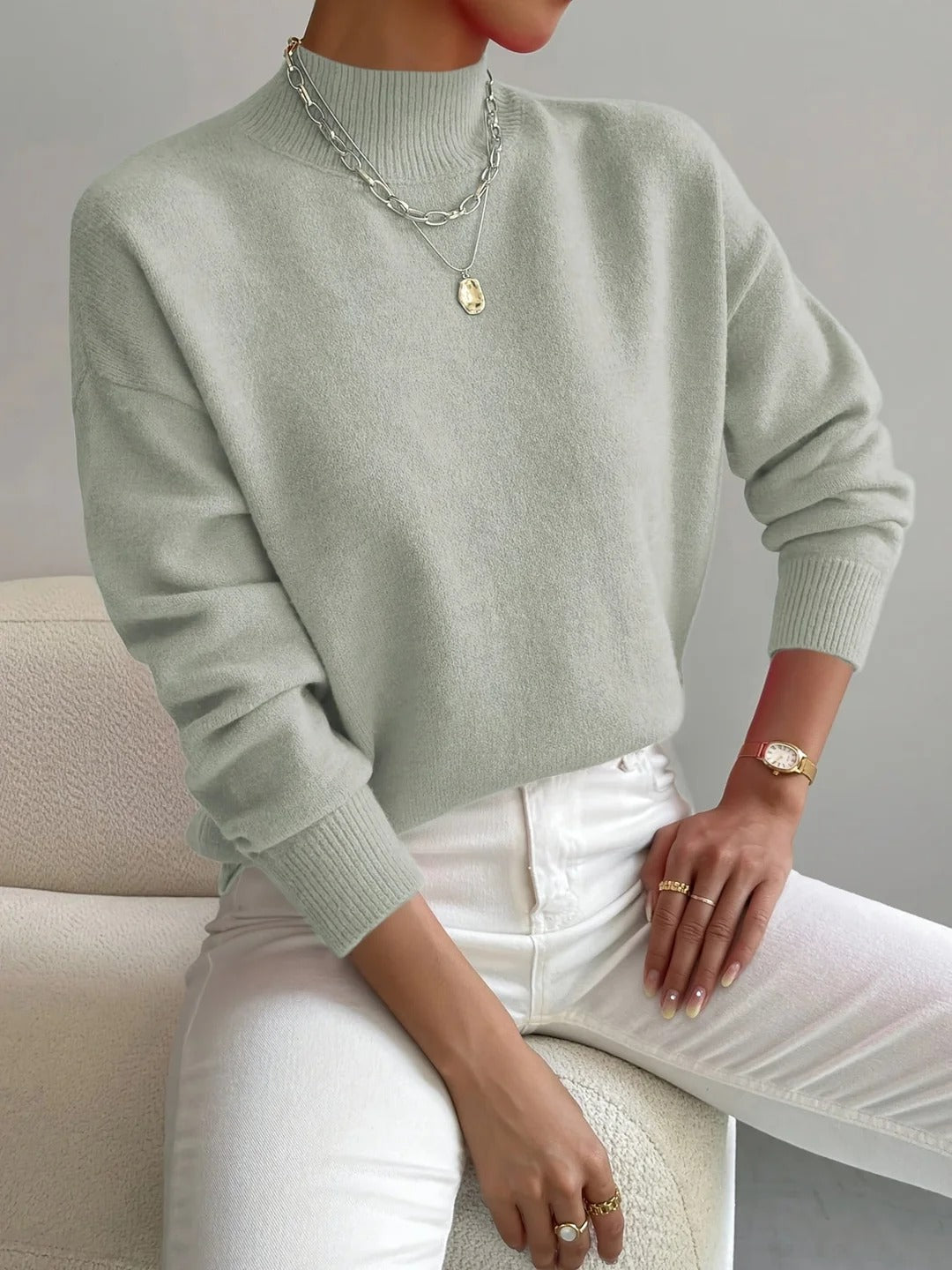 Turtleneck Jumper with Comfortable Knit Fit