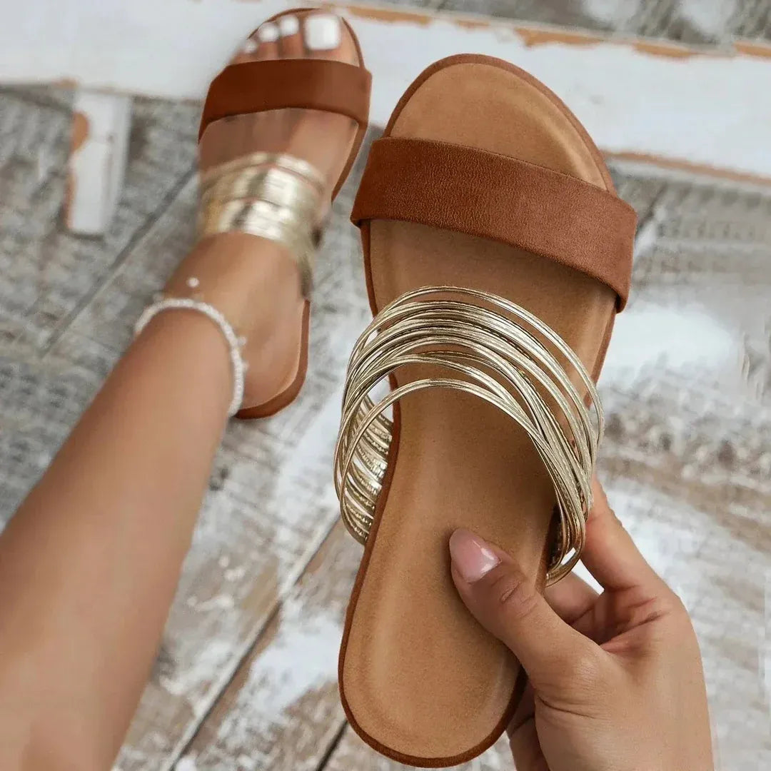 Plush Cushioned Suede Sandals