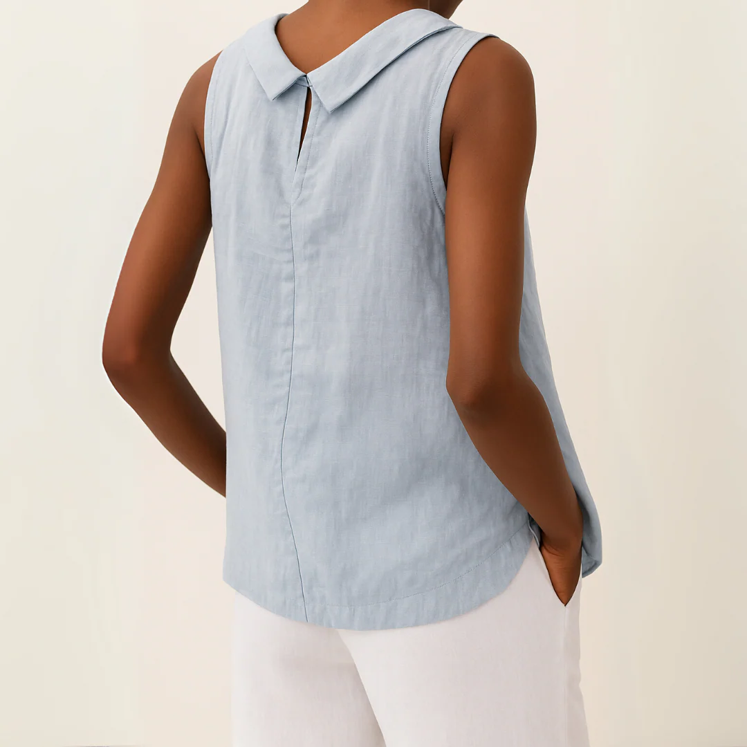 Roll Collar Top