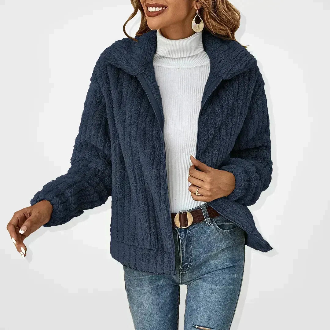 Oversized Cardigan with Fluffy Brushed Surface