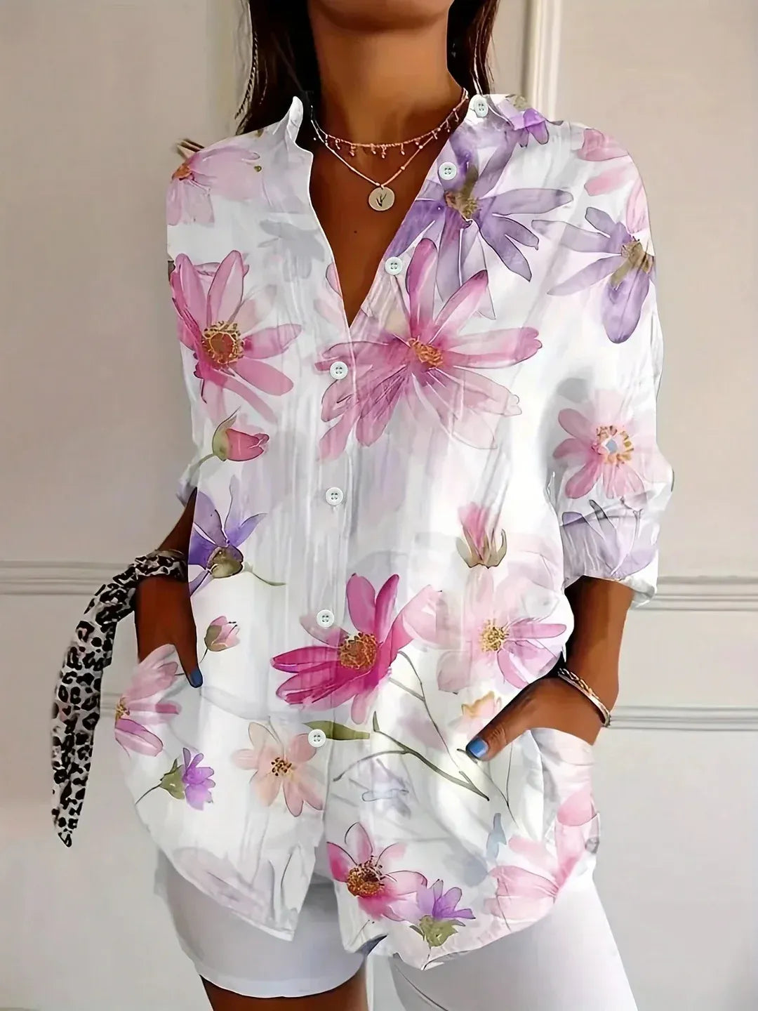 Colorful Printed Blouse with Playful Print