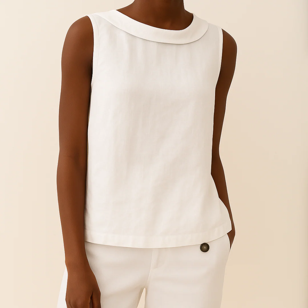 Roll Collar Top
