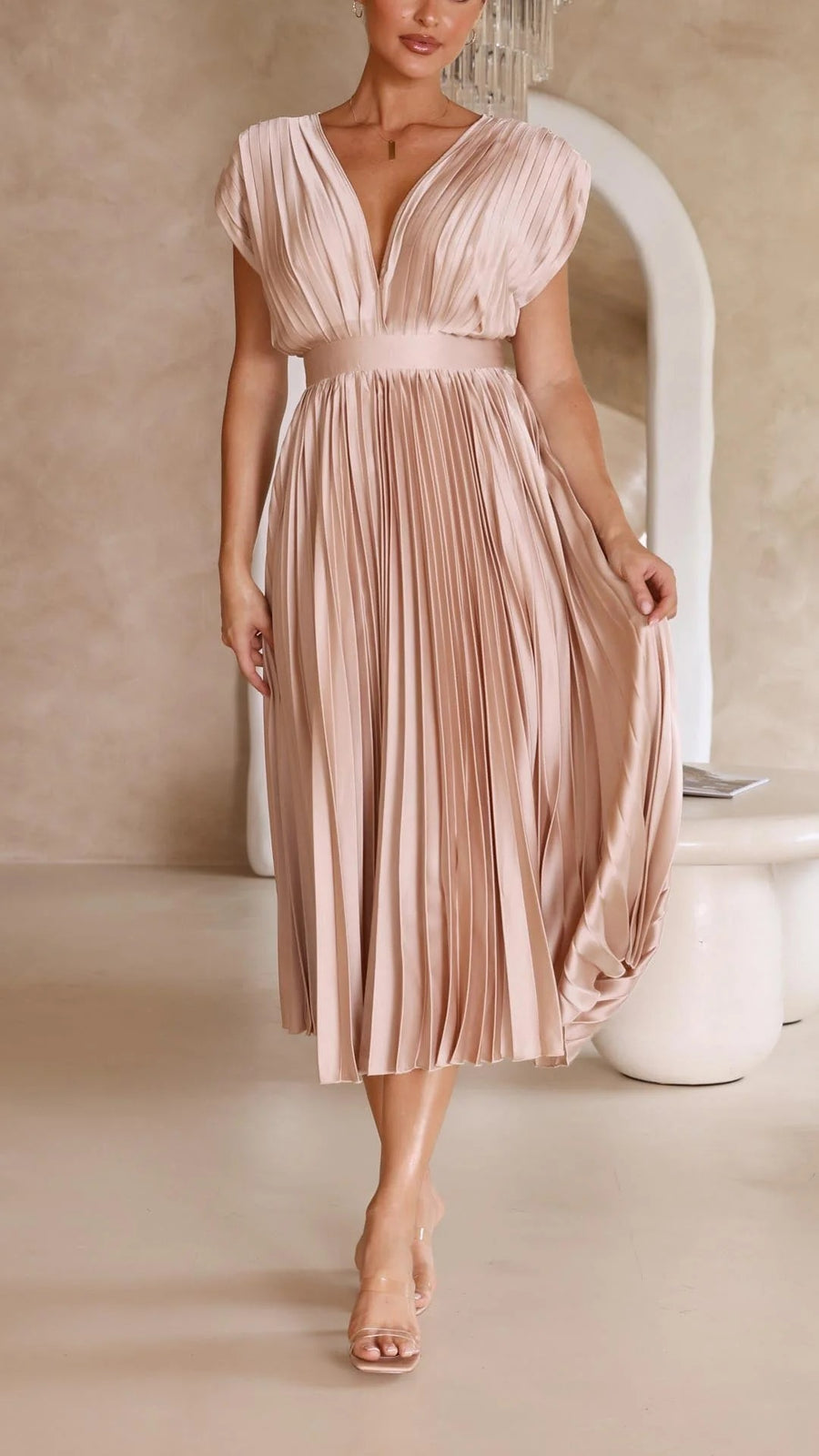 Pleated Maxi Dress