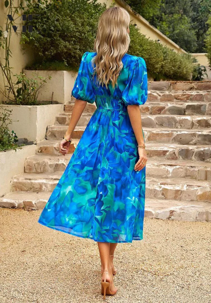 Dress with Botanical Floral Print