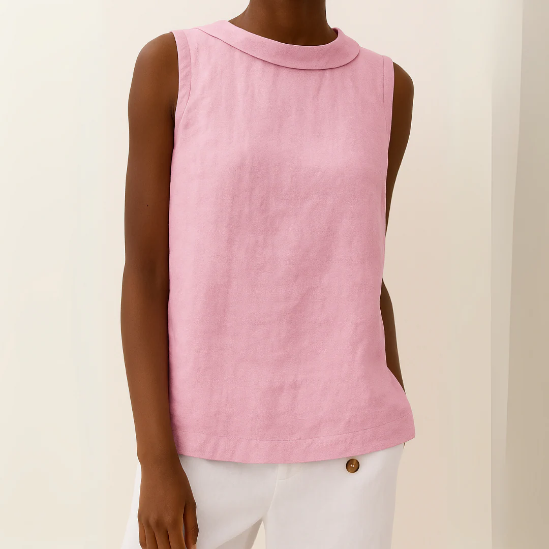 Roll Collar Top