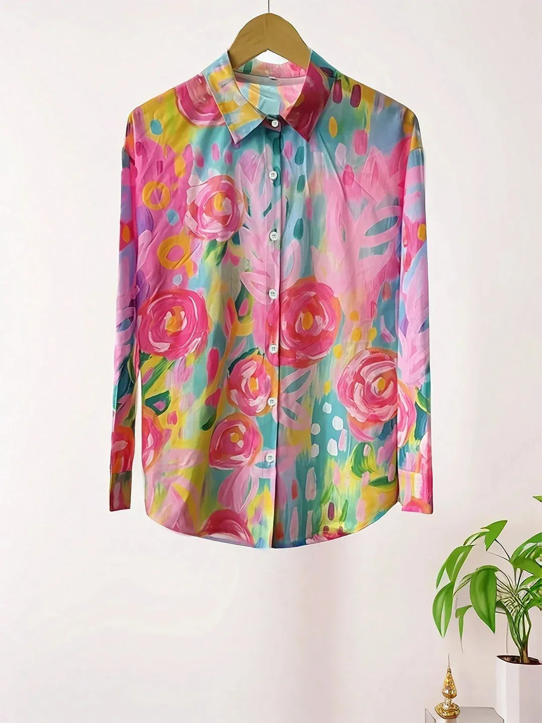 Colorful Printed Blouse with Playful Print